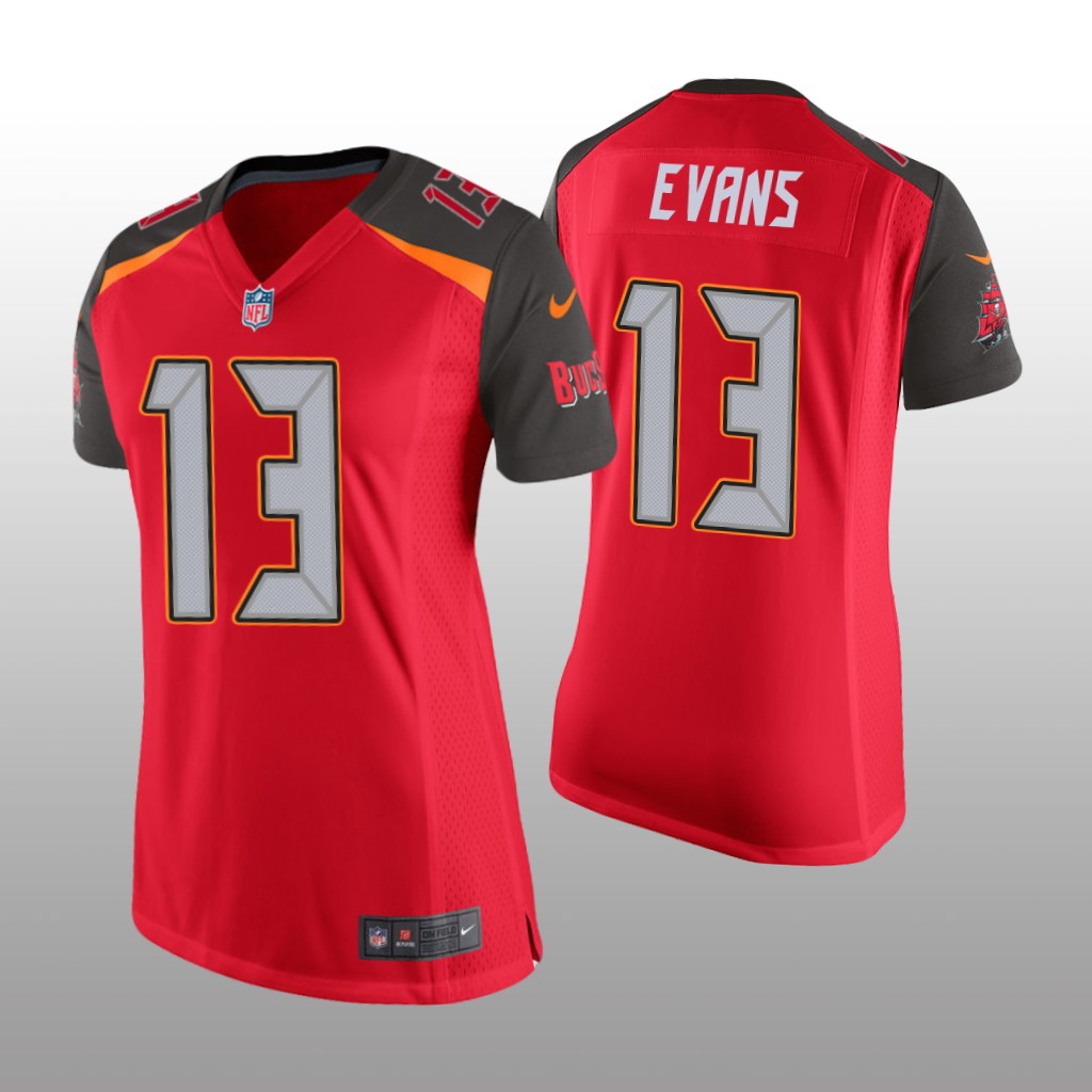 Tampa Bay Buccaneers #13 Red Mike Evans Game Jersey - Women