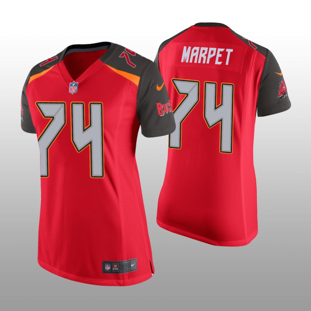 Tampa Bay Buccaneers #74 Red Ali Marpet Game Jersey - Women
