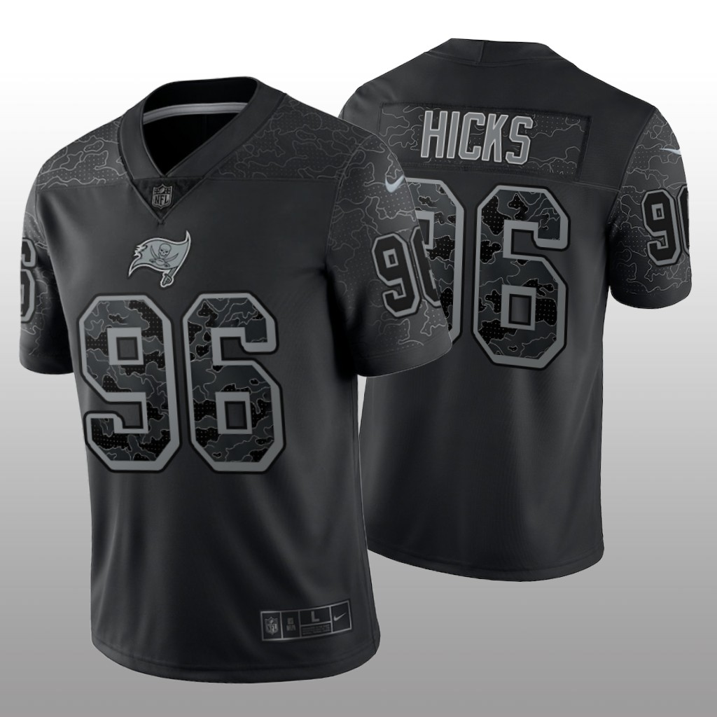 Tampa Bay Buccaneers Akiem Hicks Black Jersey Reflective Limited  - Men's