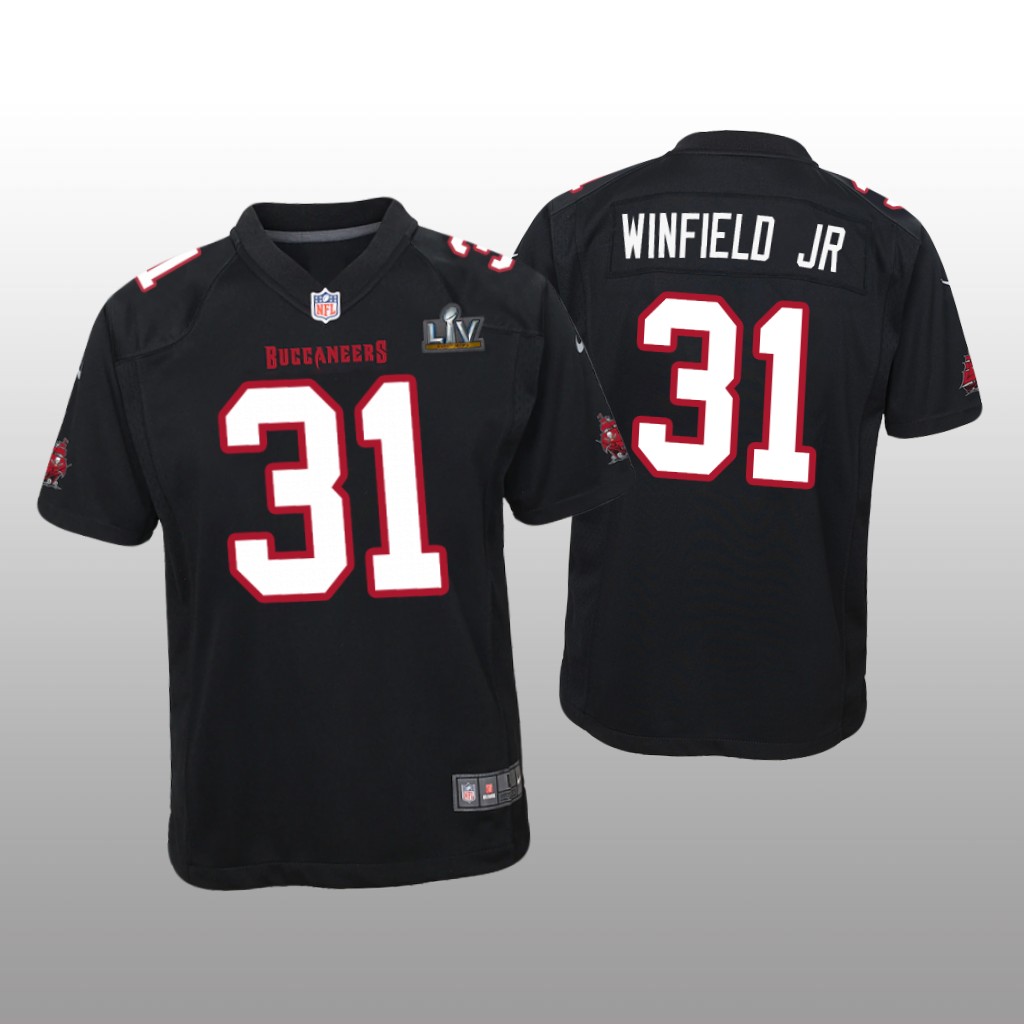 Tampa Bay Buccaneers Antoine Winfield Jr. Black Game Fashion Jersey Super Bowl LV - Youth
