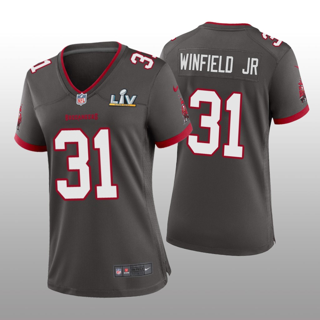 Tampa Bay Buccaneers Antoine Winfield Jr. Pewter Game Jersey Super Bowl LV - Women's