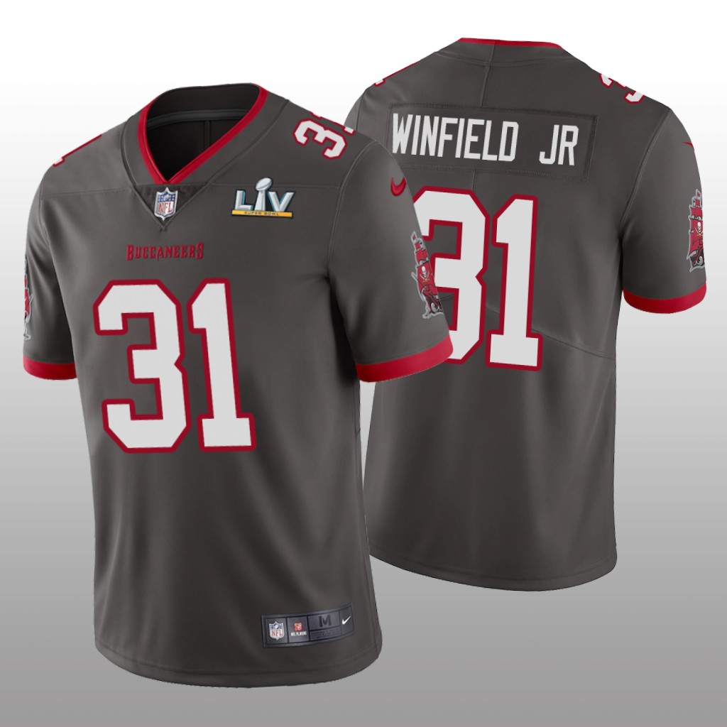 Tampa Bay Buccaneers Antoine Winfield Jr. Pewter Vapor Limited Jersey Super Bowl LV - Men's