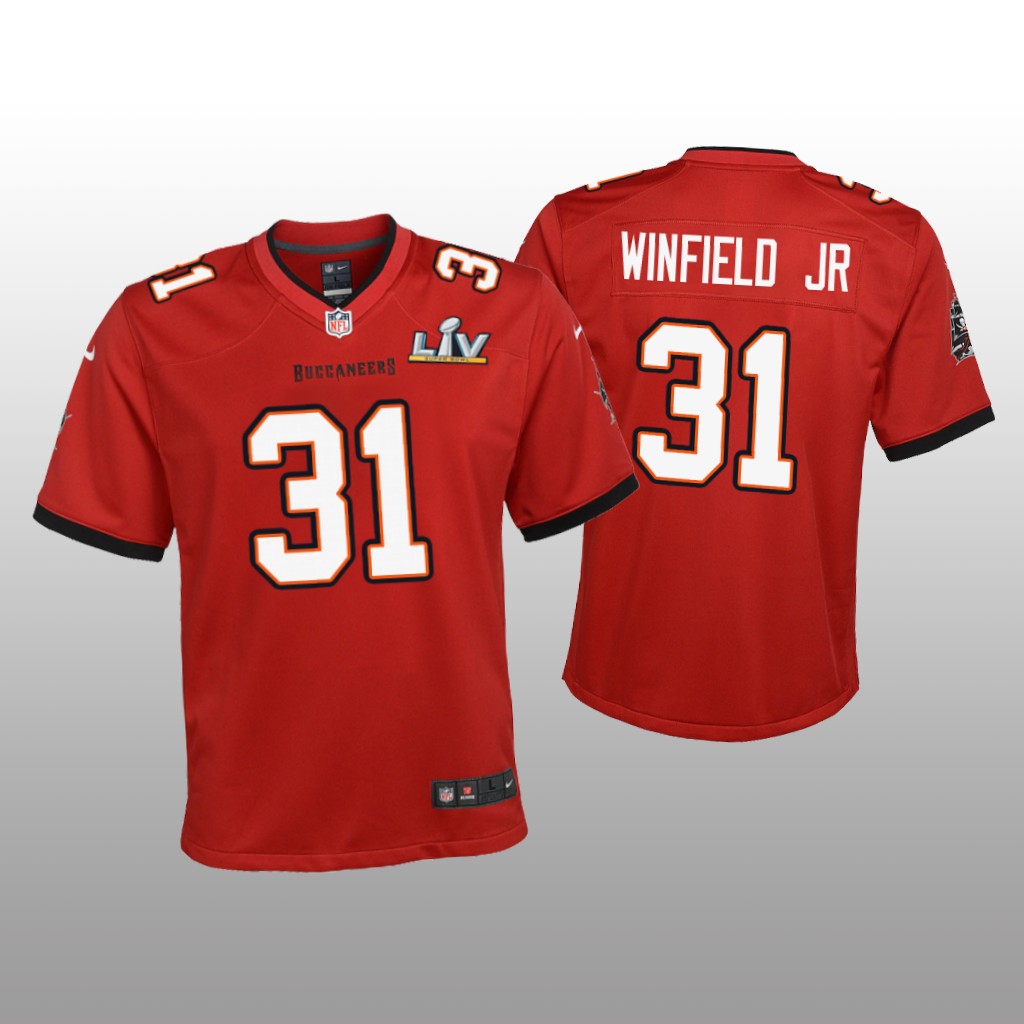 Tampa Bay Buccaneers Antoine Winfield Jr. Red Game Jersey Super Bowl LV - Youth