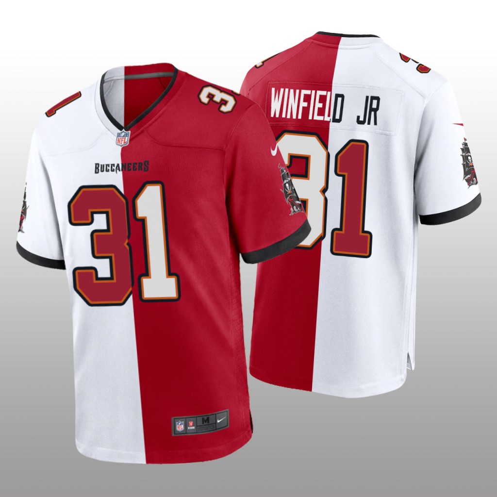 Tampa Bay Buccaneers Antoine Winfield Jr. Red White Two Tone Jersey Split - Men's