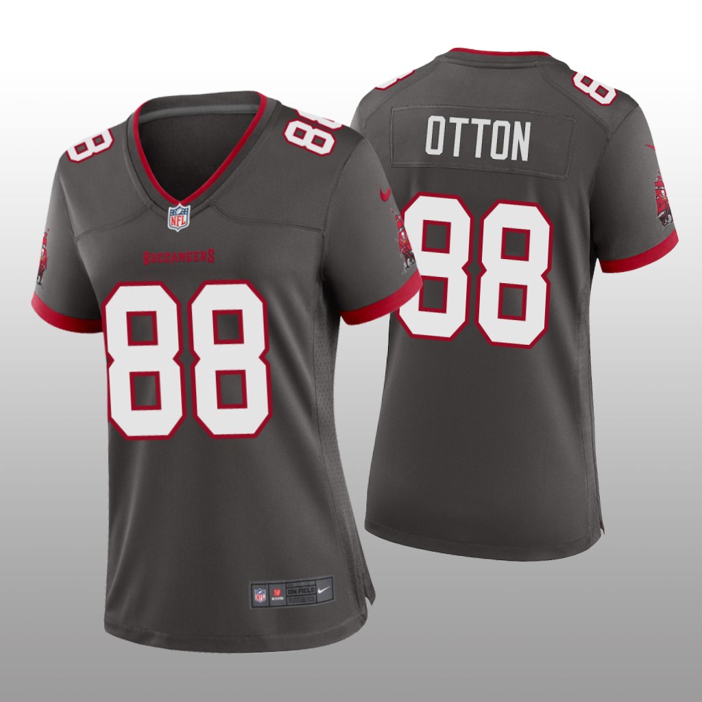 Tampa Bay Buccaneers Cade Otton Pewter Jersey Alternate Game - Women's