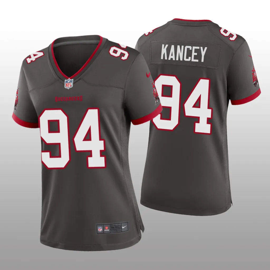 Tampa Bay Buccaneers Calijah Kancey Pewter Jersey Alternate Game - Women's