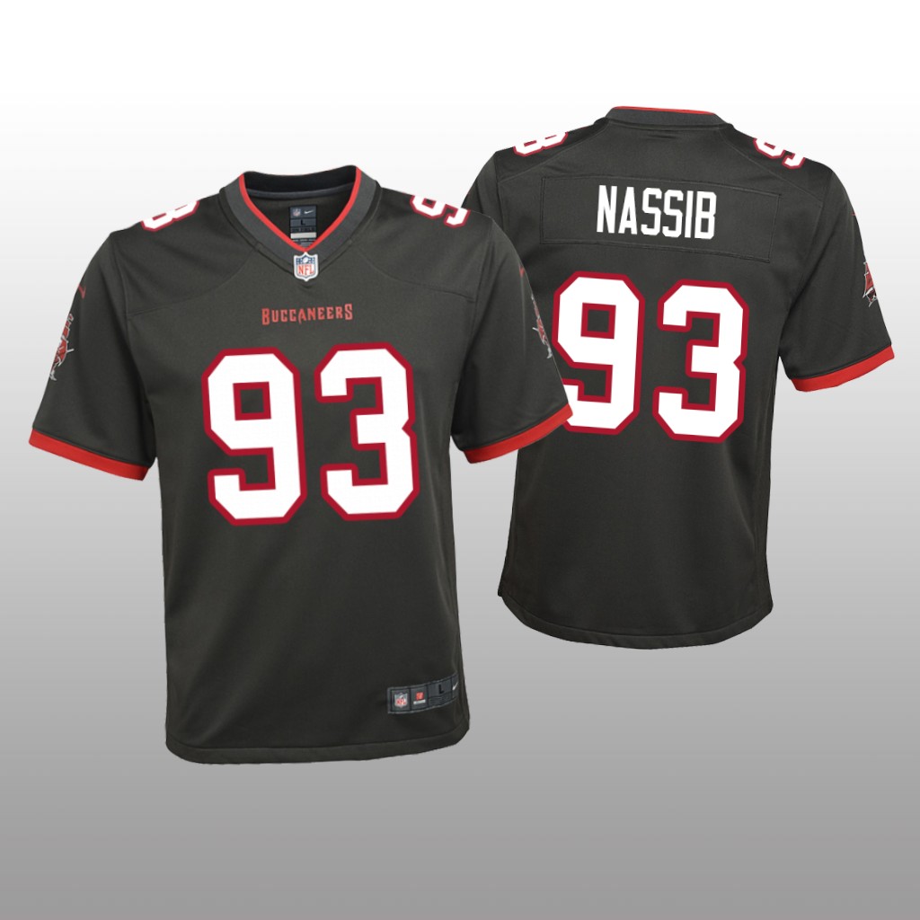 Tampa Bay Buccaneers Carl Nassib Pewter Jersey Alternate Game - Youth