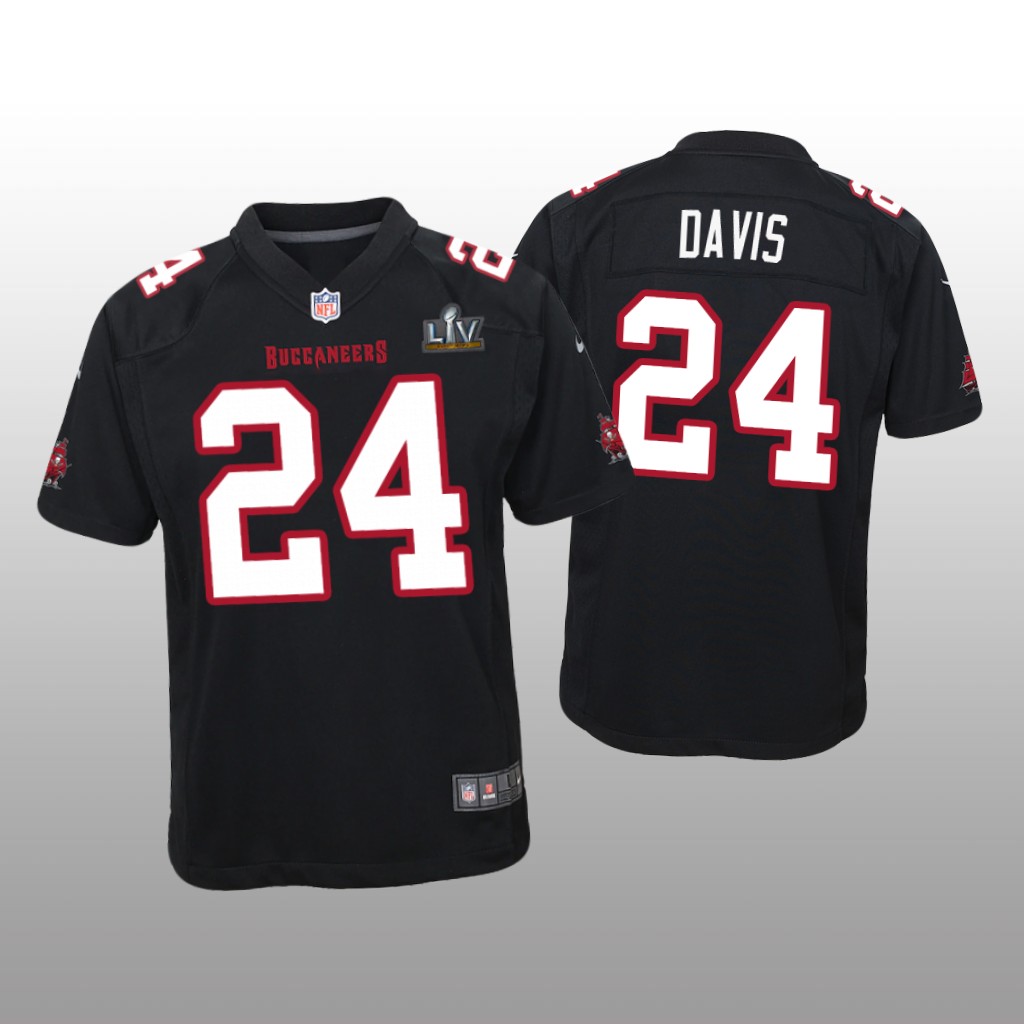Tampa Bay Buccaneers Carlton Davis Black Game Fashion Jersey Super Bowl LV - Youth