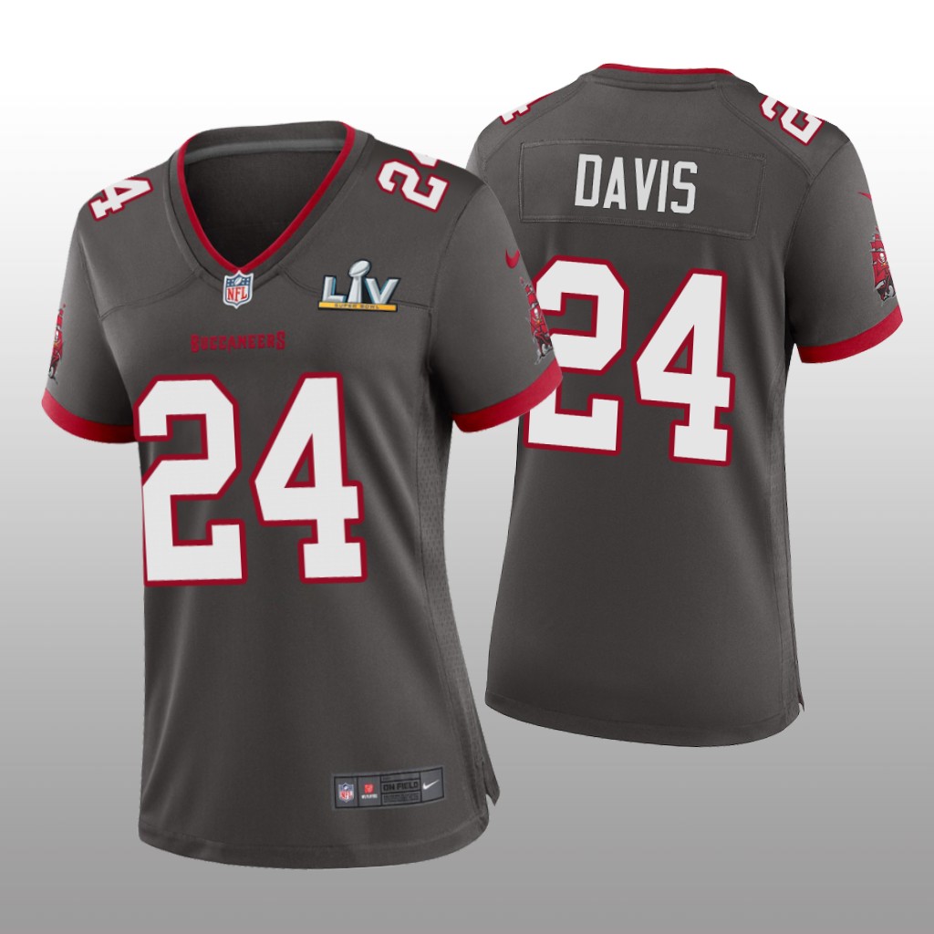 Tampa Bay Buccaneers Carlton Davis Pewter Game Jersey Super Bowl LV - Women's