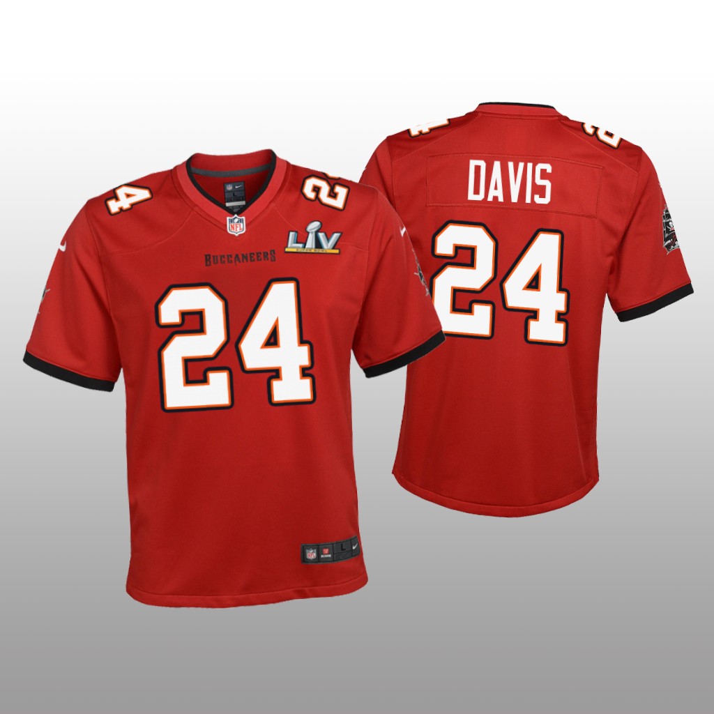 Tampa Bay Buccaneers Carlton Davis Red Game Jersey Super Bowl LV - Youth