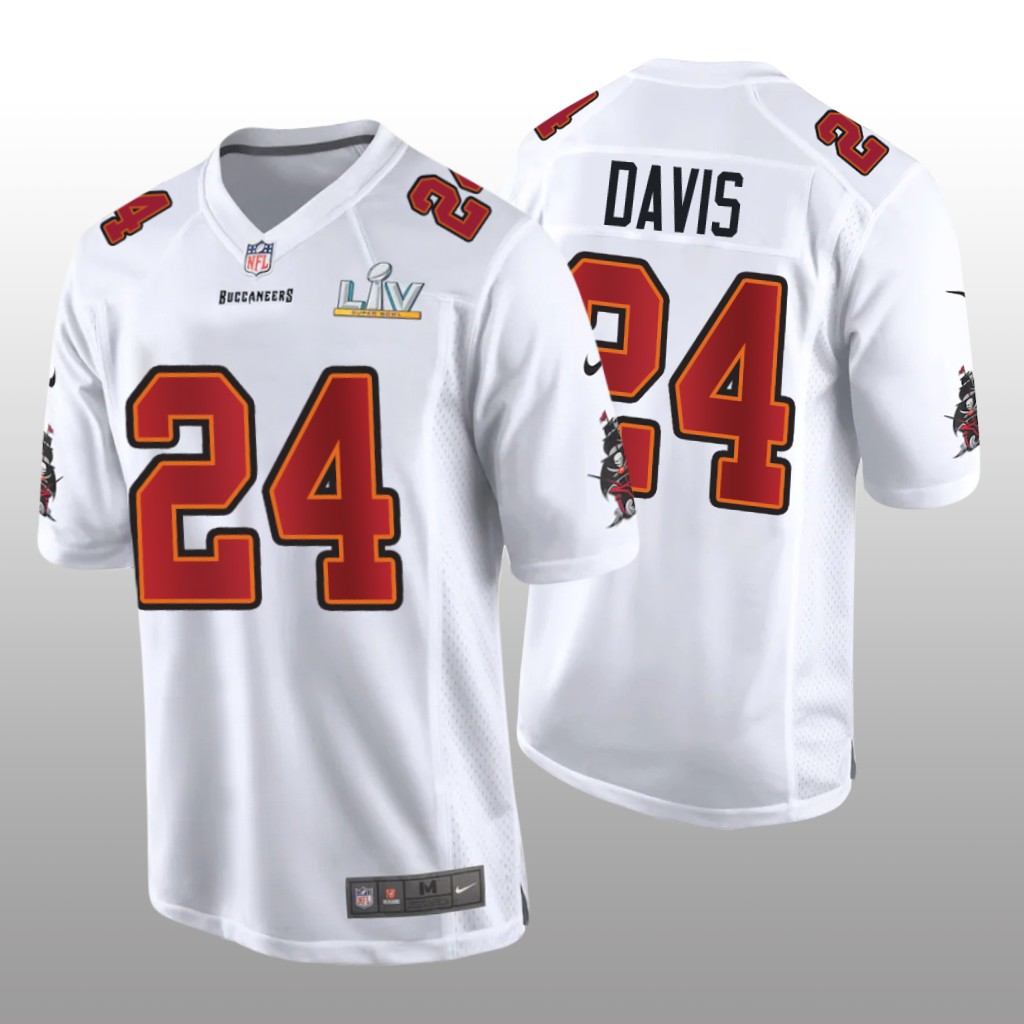 Tampa Bay Buccaneers Carlton Davis White Game Fashion Jersey Super Bowl LV - Men's