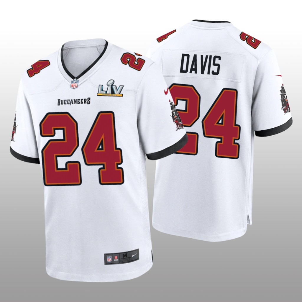 Tampa Bay Buccaneers Carlton Davis White Game Jersey Super Bowl LV - Men's