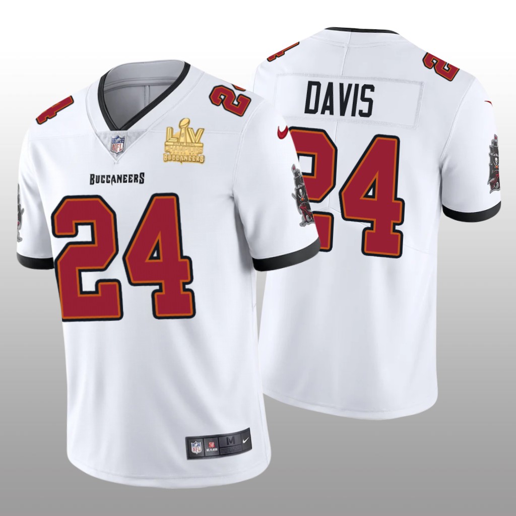Tampa Bay Buccaneers Carlton Davis White Vapor Limited Jersey Super Bowl LV Champions - Men's