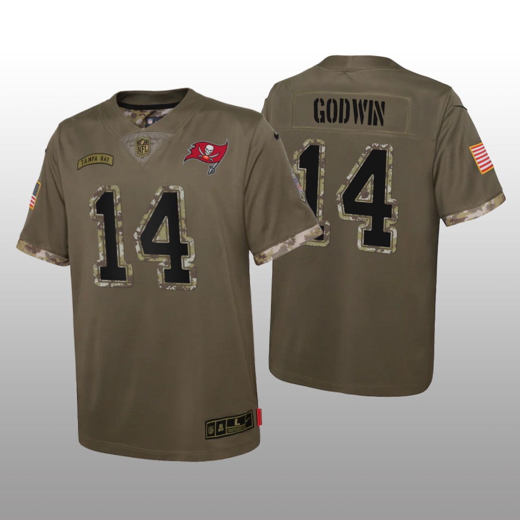 Tampa Bay Buccaneers Chris Godwin Olive Limited Jersey 2022 Salute To Service - Youth