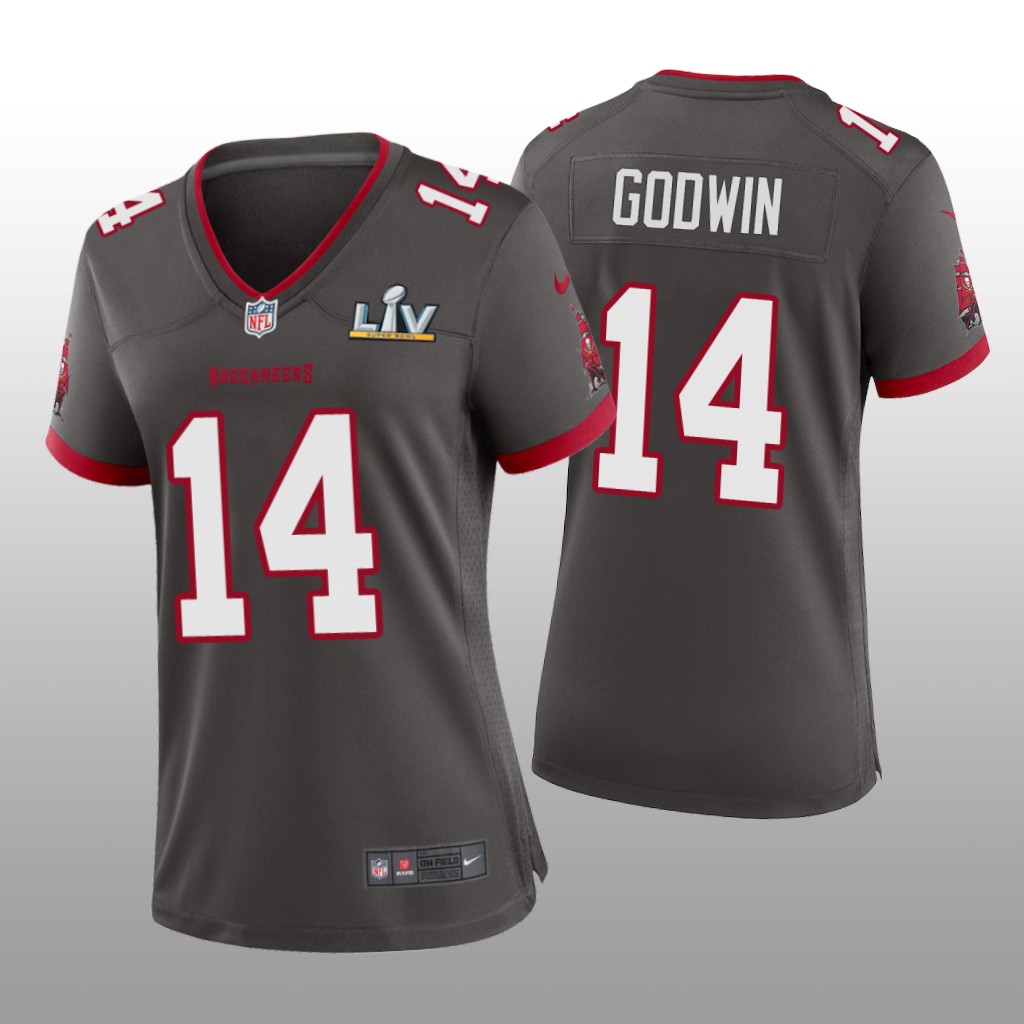 Tampa Bay Buccaneers Chris Godwin Pewter Game Jersey Super Bowl LV - Women's