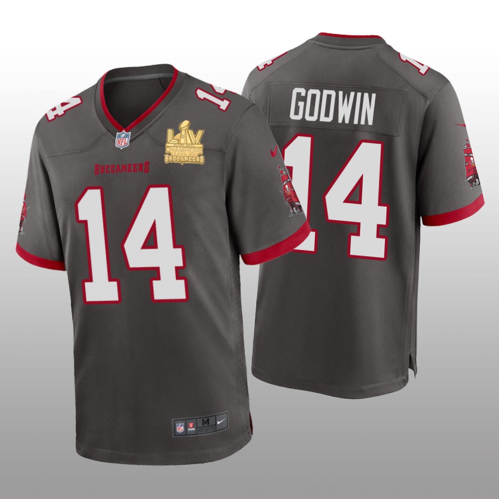 Tampa Bay Buccaneers Chris Godwin Pewter Game Jersey Super Bowl LV Champions - Men's