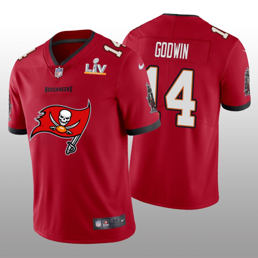 Tampa Bay Buccaneers Chris Godwin Red Primary Logo Super Bowl LV Champions - Men's