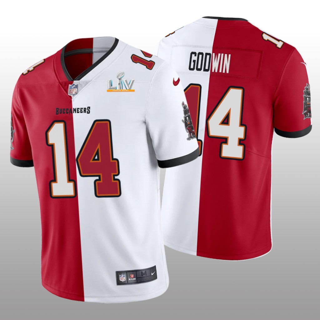 Tampa Bay Buccaneers Chris Godwin Red White Split Super Bowl LV - Men's