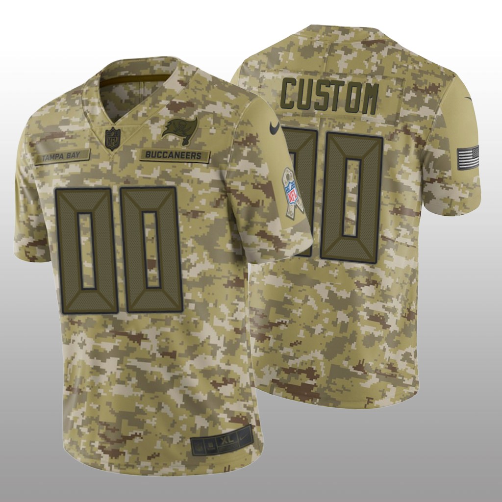 Tampa Bay Buccaneers Custom #00 Salute to Service Limited Jersey - Camo