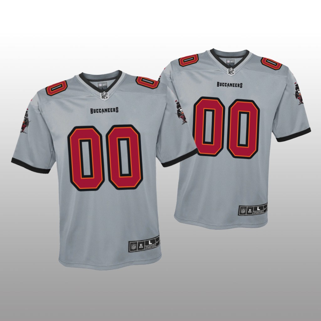 Tampa Bay Buccaneers Custom Gray Jersey Inverted Game - Youth