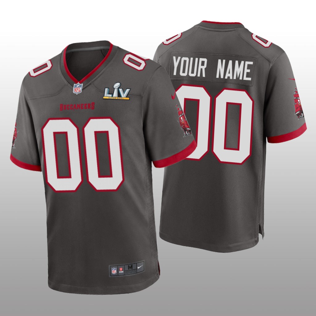 Tampa Bay Buccaneers Custom Pewter Game Jersey Super Bowl LV - Men's