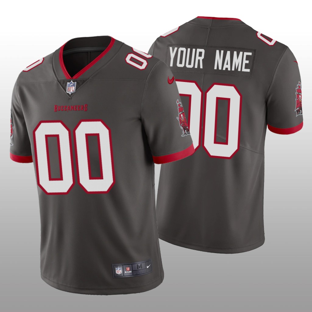Tampa Bay Buccaneers Custom Pewter Jersey 2020 Vapor Limited - Men's