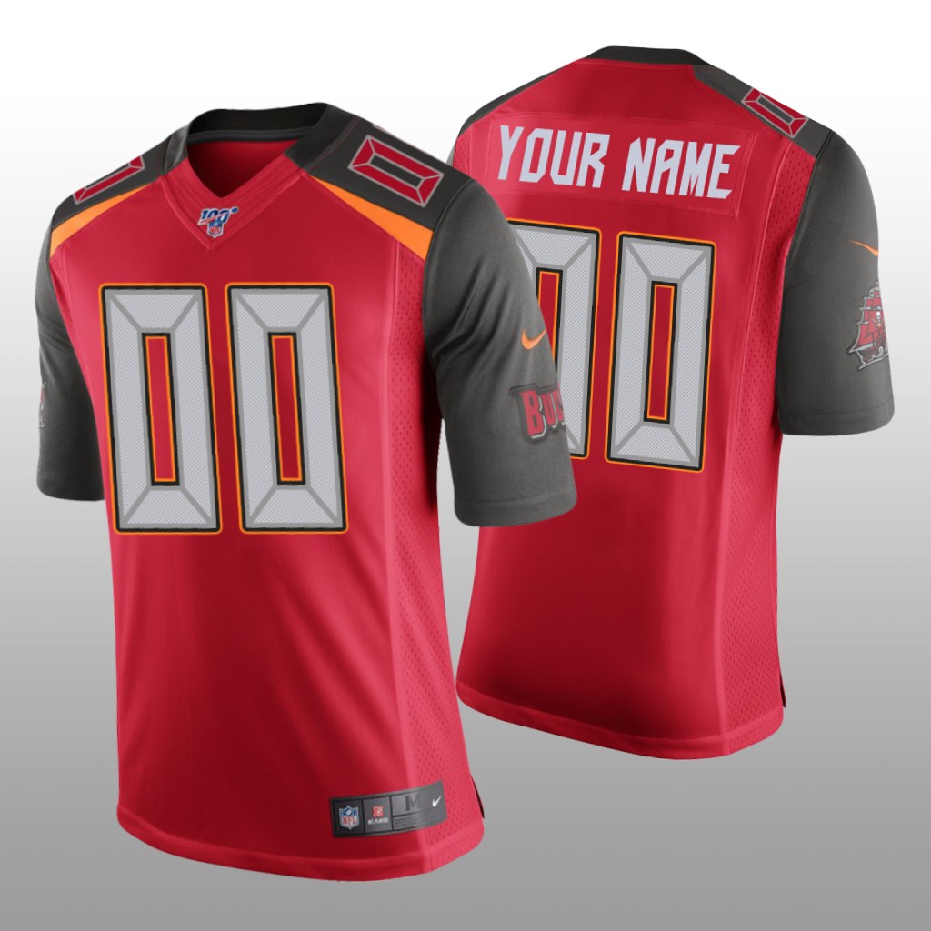 Tampa Bay Buccaneers Custom Red Vapor Limited Jersey NFL 100 - Men's