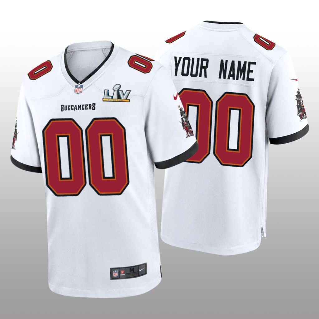 Tampa Bay Buccaneers Custom White Game Jersey Super Bowl LV - Men's