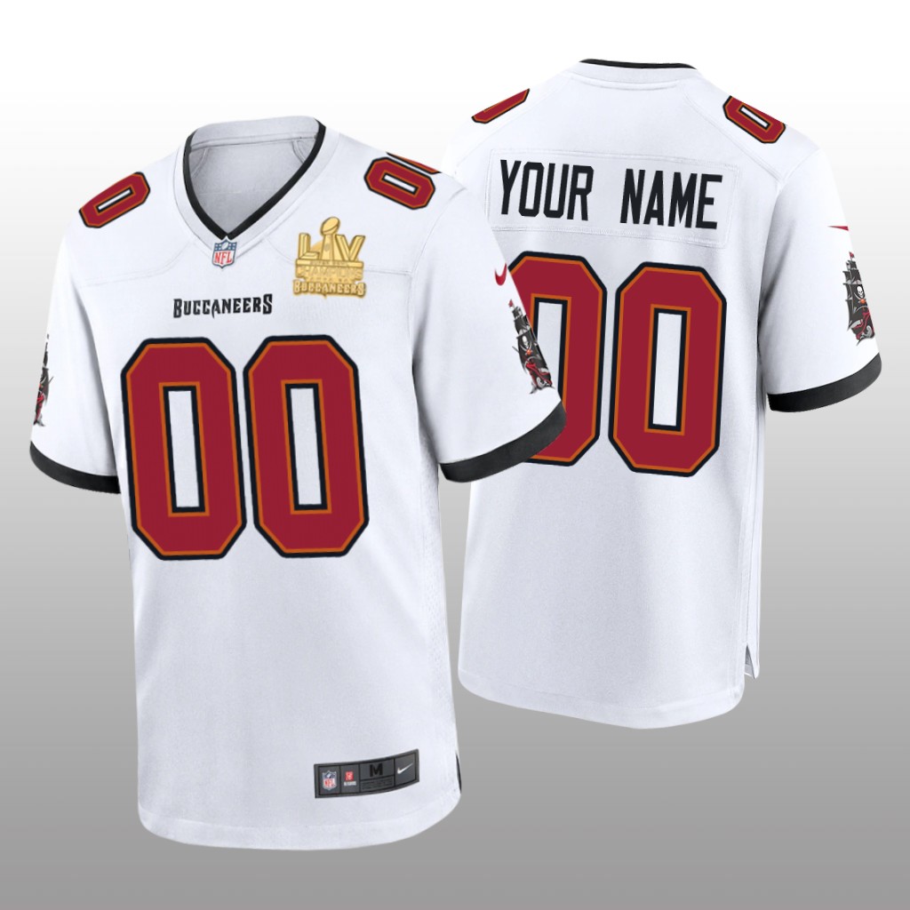 Tampa Bay Buccaneers Custom White Game Jersey Super Bowl LV Champions - Men's