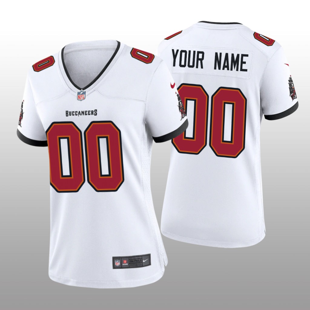 Tampa Bay Buccaneers Custom White Jersey Game - Women's
