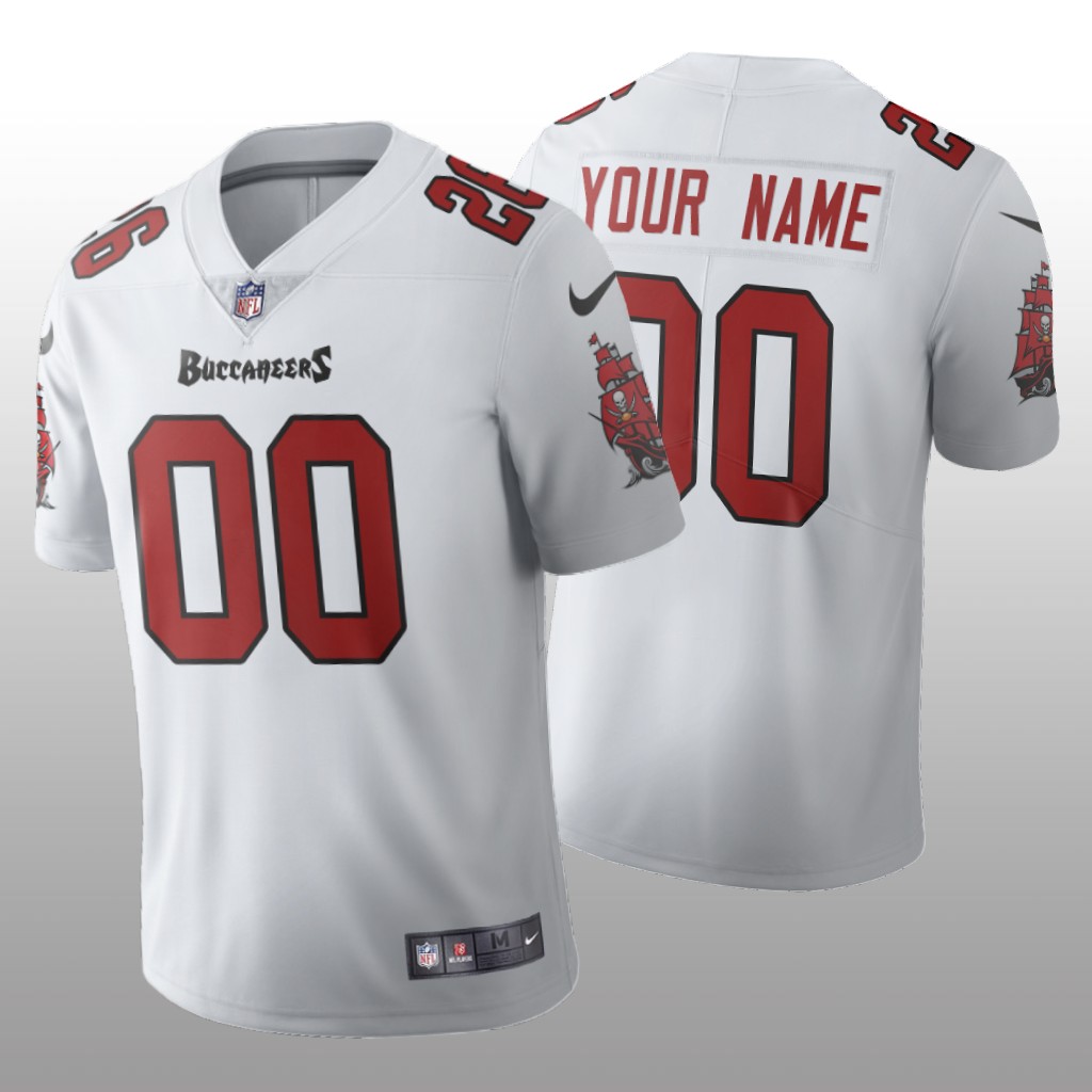 Tampa Bay Buccaneers Custom White Jersey Vapor Limited - Men's