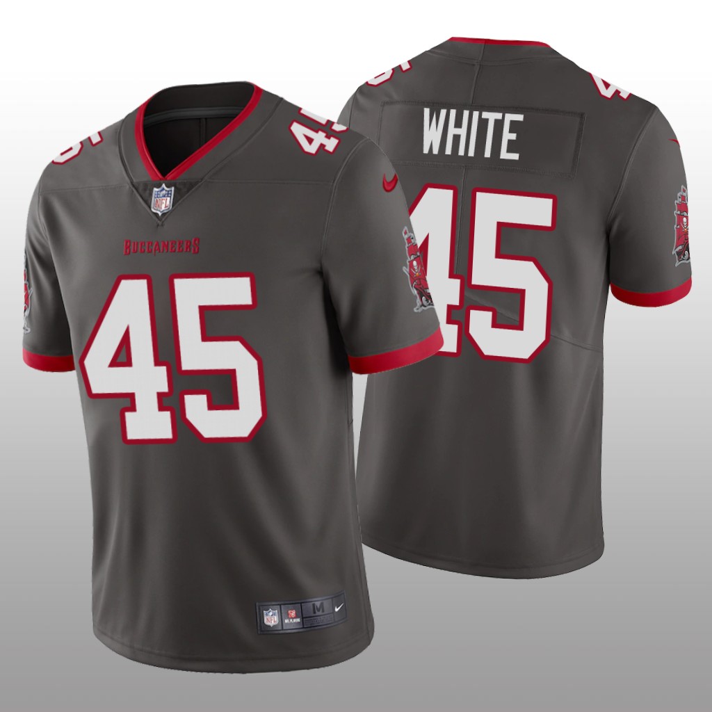 Tampa Bay Buccaneers Devin White Pewter Jersey 2020 Vapor Limited - Men's