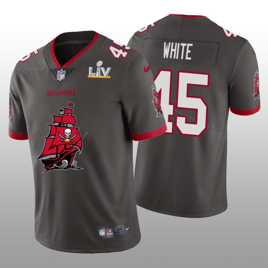 Tampa Bay Buccaneers Devin White Pewter Team Logo Super Bowl LV Champions - Men's