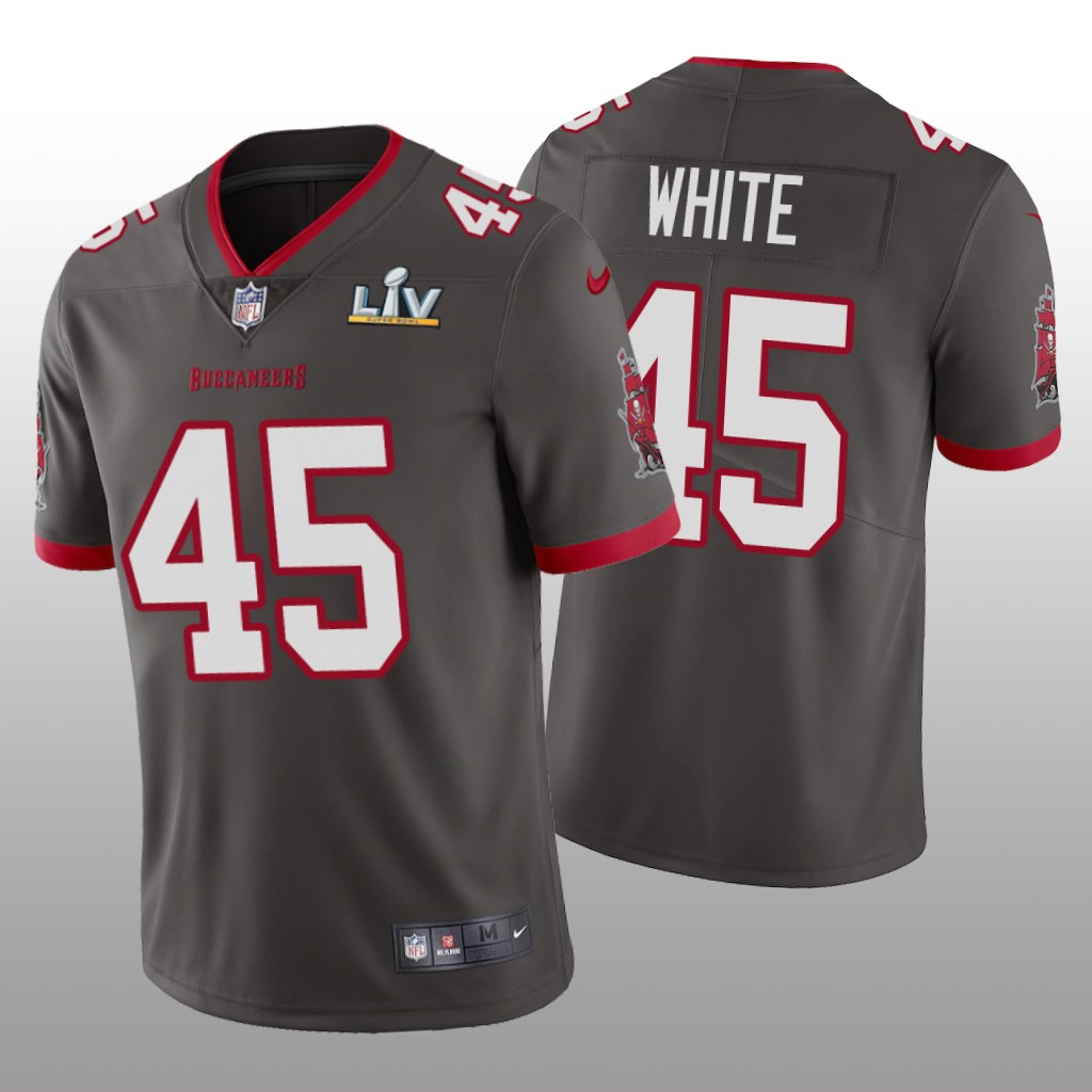 Tampa Bay Buccaneers Devin White Pewter Vapor Limited Jersey Super Bowl LV - Men's