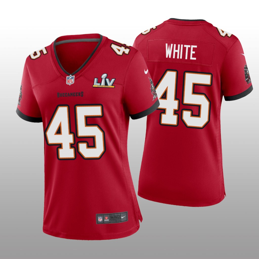 Tampa Bay Buccaneers Devin White Red Game Jersey Super Bowl LV - Women's