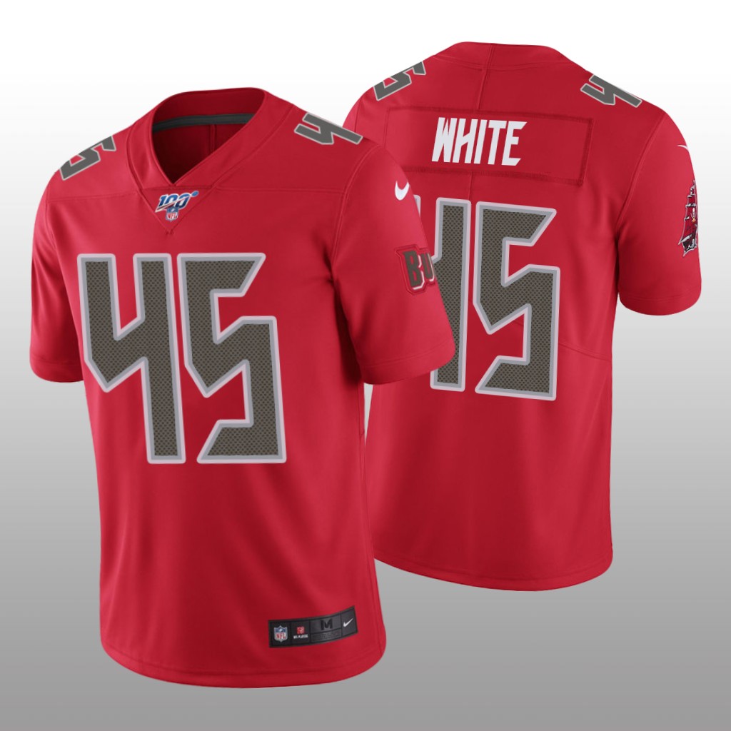 Tampa Bay Buccaneers Devin White Red Vapor Limited Jersey 100th Season - Men's