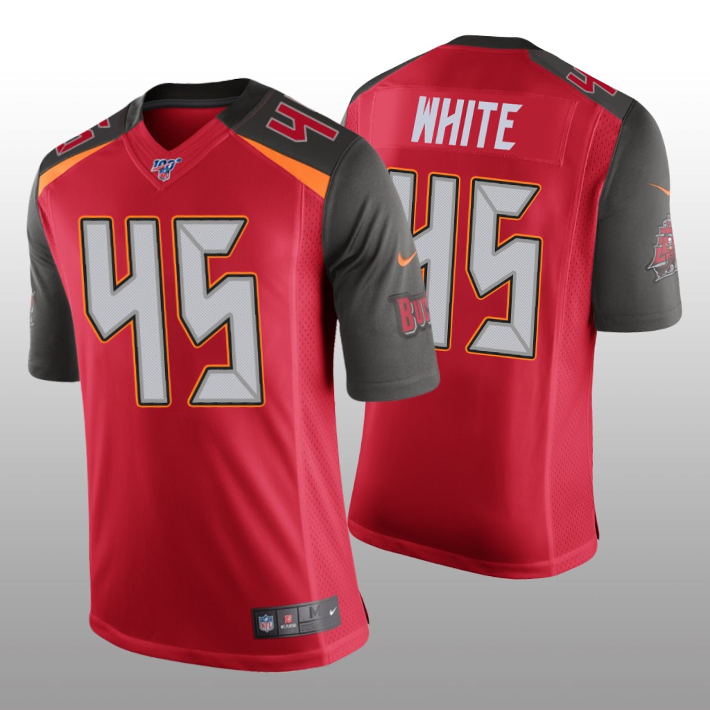 Tampa Bay Buccaneers Devin White Red Vapor Limited Jersey NFL 100 - Men's