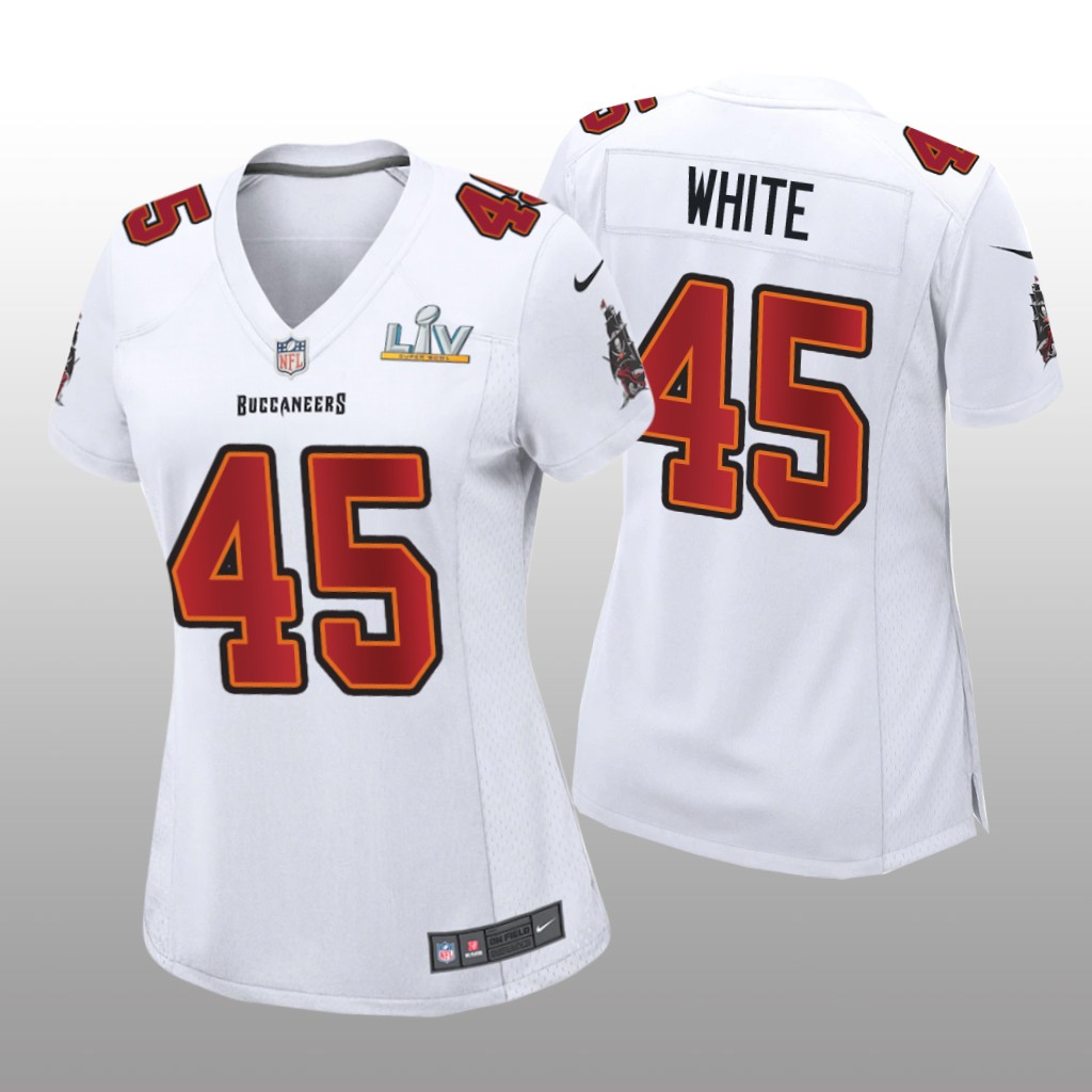 Tampa Bay Buccaneers Devin White White Game Fashion Jersey Super Bowl LV - Women's