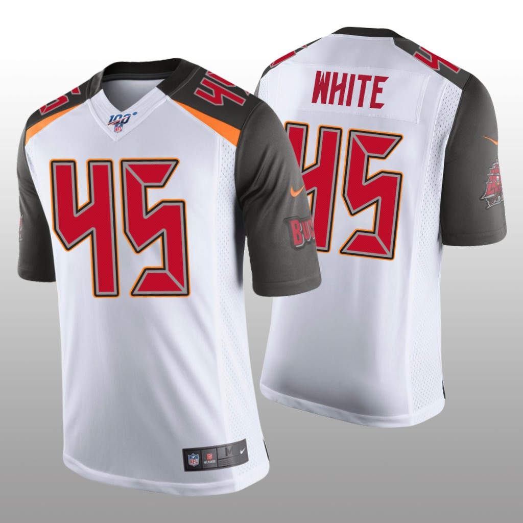 Tampa Bay Buccaneers Devin White White Vapor Limited Jersey 100th Season - Men's