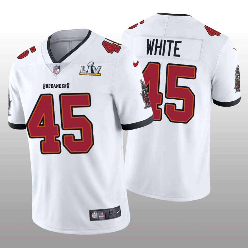 Tampa Bay Buccaneers Devin White White Vapor Limited Jersey Super Bowl LV - Men's