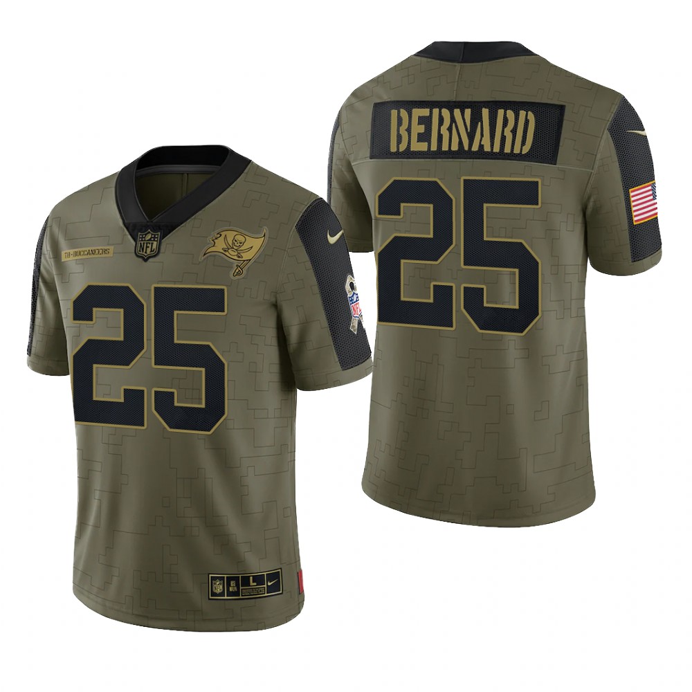 Tampa Bay Buccaneers Giovani Bernard Olive Limited Jersey 2021 Salute To Service - Men's