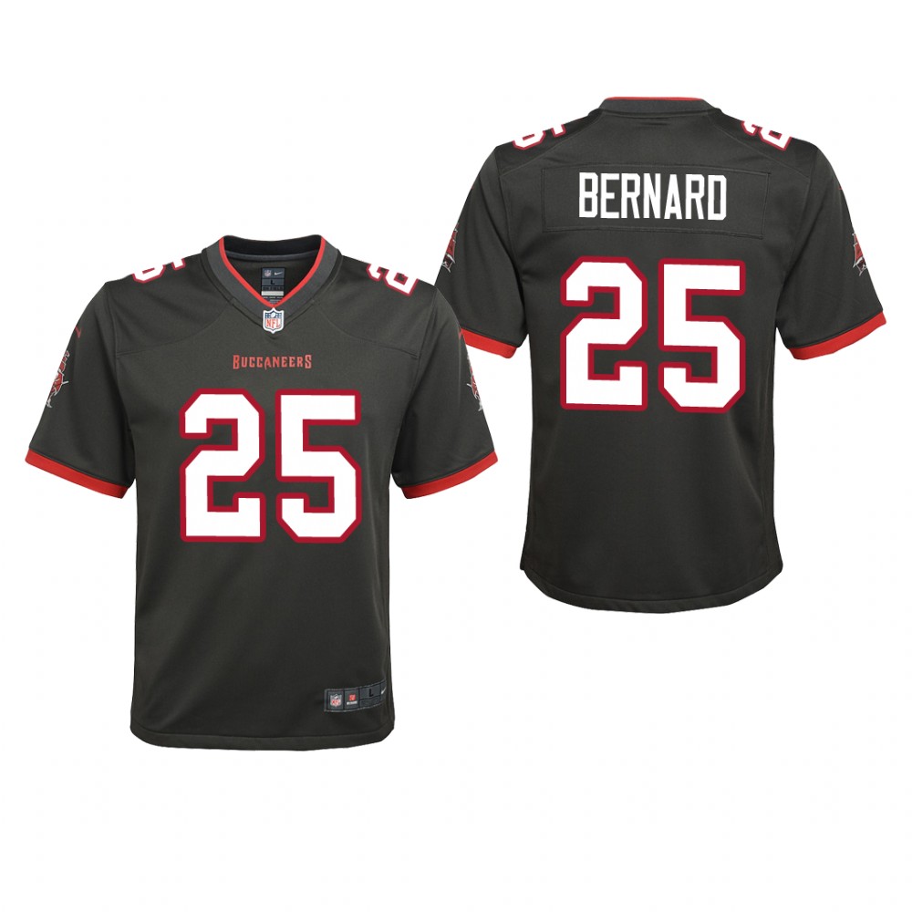 Tampa Bay Buccaneers Giovani Bernard Pewter Jersey Alternate Game - Youth
