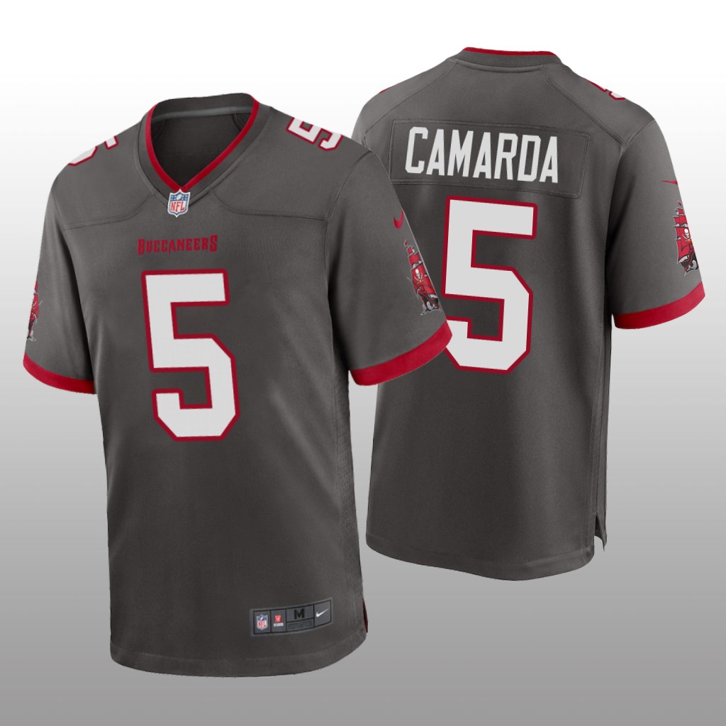 Tampa Bay Buccaneers Jake Camarda Pewter Jersey Alternate Game - Men's