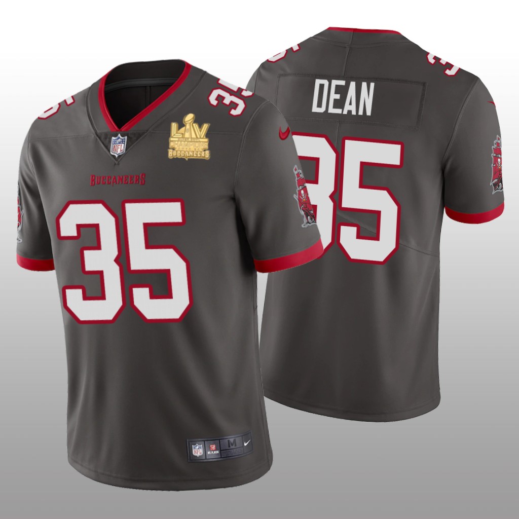 Tampa Bay Buccaneers Jamel Dean Pewter Vapor Limited Jersey Super Bowl LV Champions - Men's