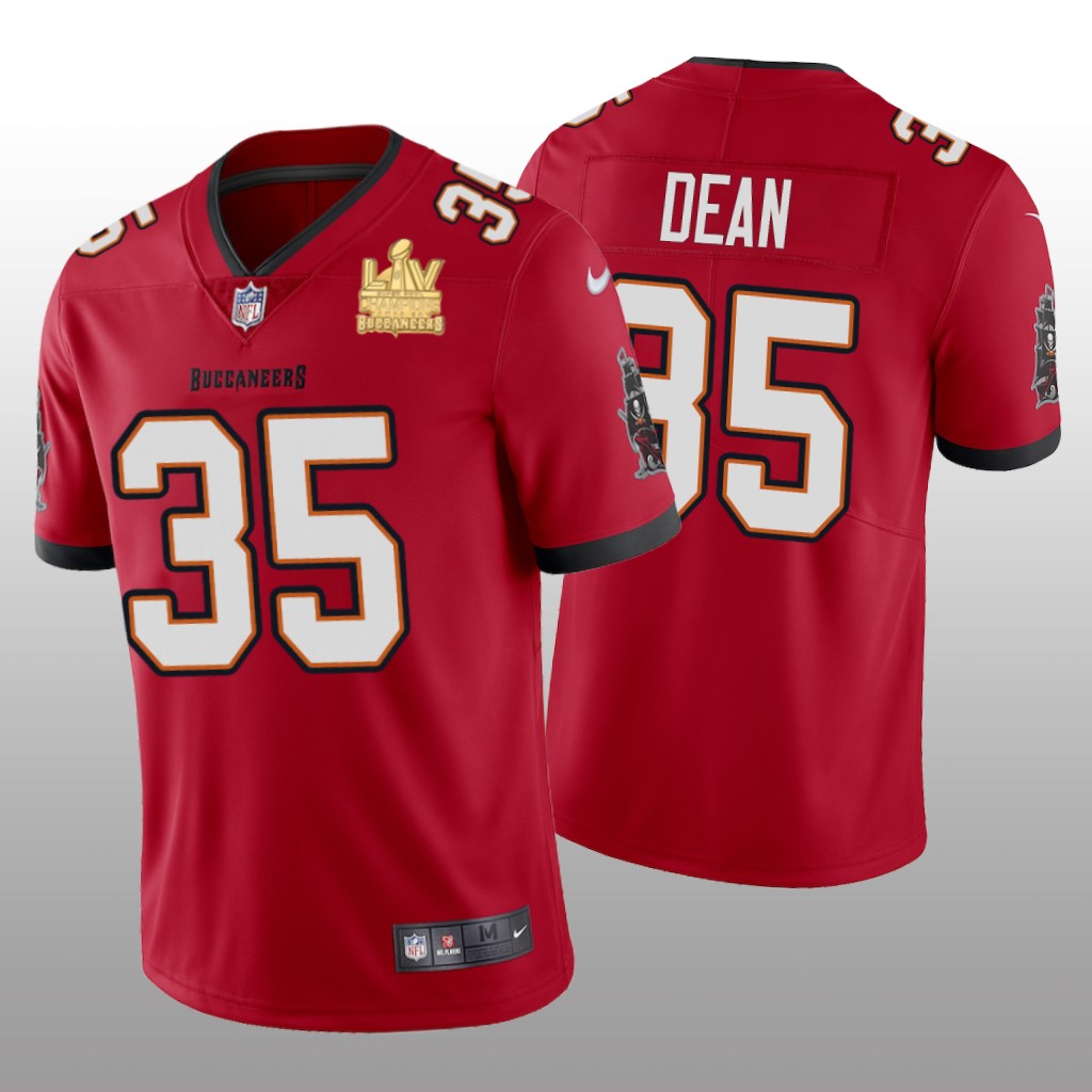 Tampa Bay Buccaneers Jamel Dean Red Vapor Limited Jersey Super Bowl LV Champions - Men's