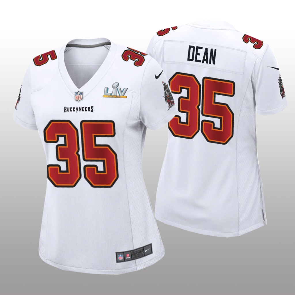 Tampa Bay Buccaneers Jamel Dean White Game Fashion Jersey Super Bowl LV - Women's