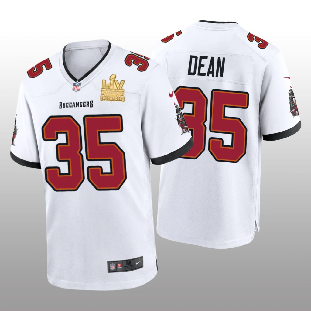 Tampa Bay Buccaneers Jamel Dean White Game Jersey Super Bowl LV Champions - Men's