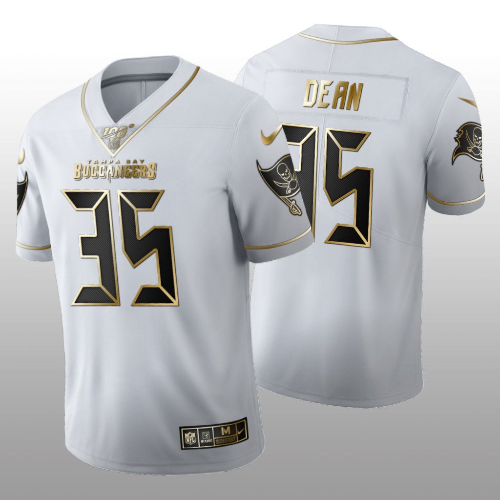 Tampa Bay Buccaneers Jamel Dean White Golden Edition Jersey 100th Season Men's