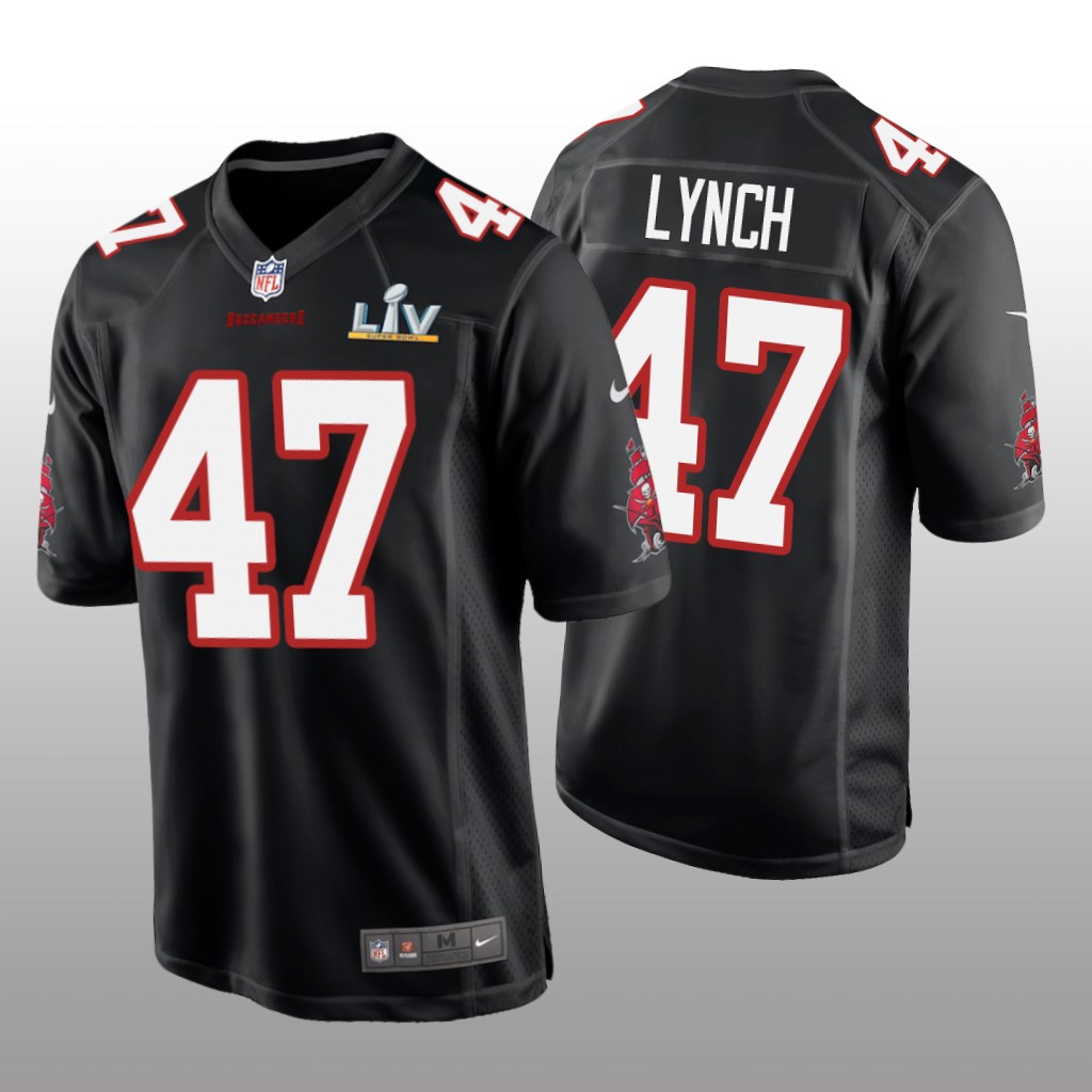 Tampa Bay Buccaneers John Lynch Black Game Fashion Jersey Super Bowl LV - Men's