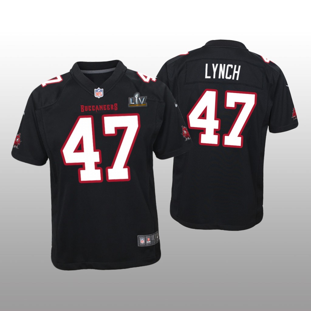 Tampa Bay Buccaneers John Lynch Black Game Fashion Jersey Super Bowl LV - Youth